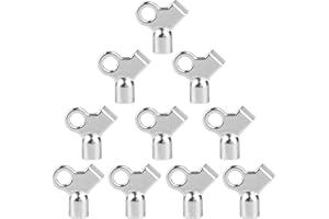 RUGLAMZHIP 10 Pcs Radiator Keys, Radiator Bleeding Air Valve Key, Radiator Bleed Keys, Metal Radiator Bleeder Valve Keys, Radiator Air Valve Keys for Home Radiator Flush Air Valve Faucet Gas Valve Key Tool