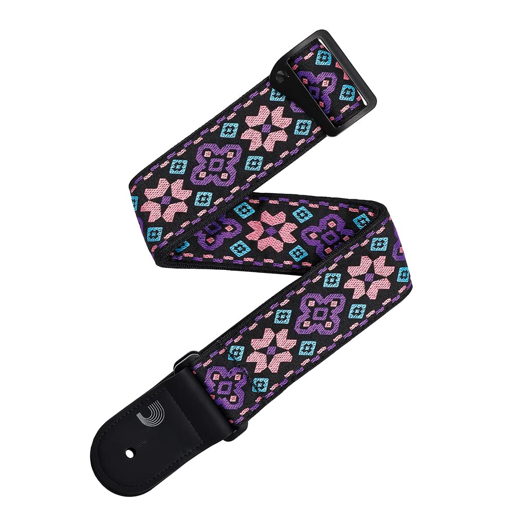 D'Addario Accessories Guitar Strap - Eco-Comfort Outrun Woven Guitar Strap - Made from Recycled Materials - Retro