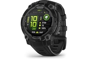 Garmin Instinct® 3 45mm, AMOLED Display, Rugged Outdoor GPS Smartwatch, Metal-Reinforced Bezel, Built-in Flashlight, Up to 18