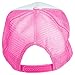DALIX Trucker Cap Adjustable Snapback in Neon (Hot Pink and White)