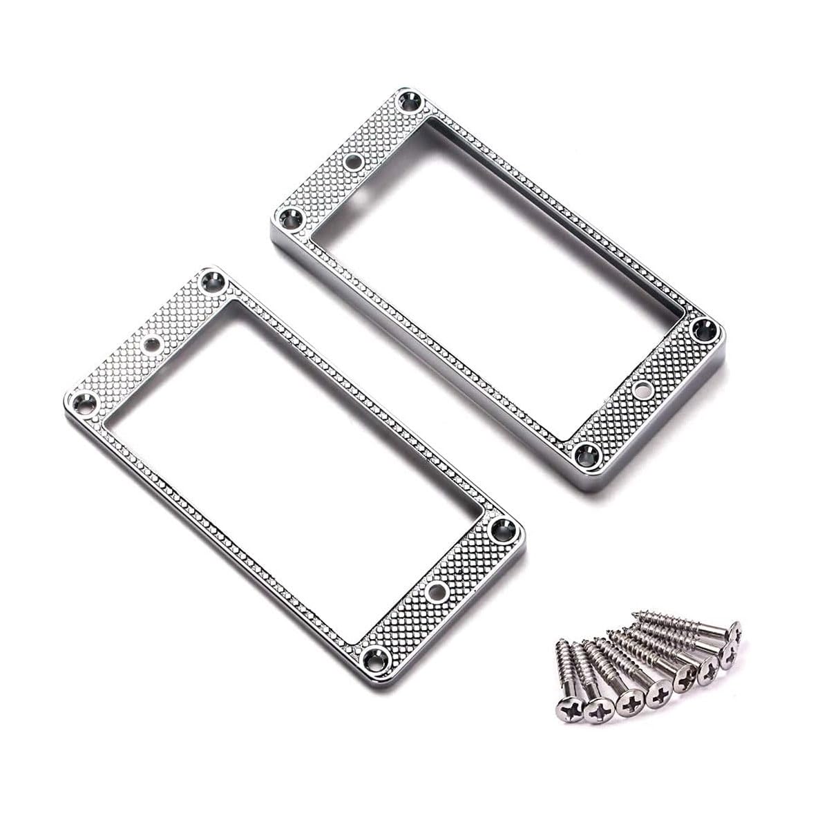 Alnicov 2pcs Curved Ring Humbucker Pickup Bottom Frame for LP Guitar