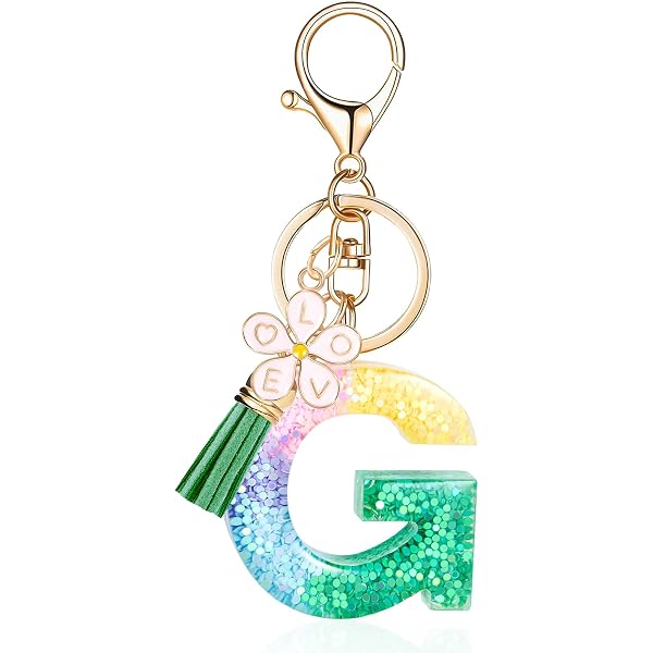 OKAICEN Gold Plated Alphabet Initial Keychain | Butterfly Letter Charm With Crystals For Women & Girls