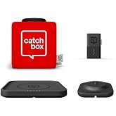 Catchbox Plus Throwable Microphone System with 1 Red Cube, 1 Black Clip, 1 Wireless Charger, and 1 Dock
