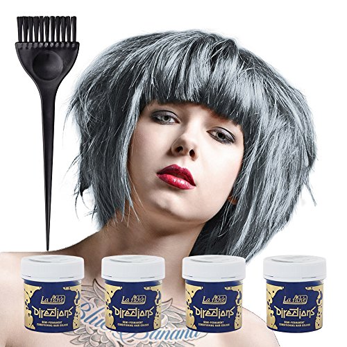 Best La Riche Directions Semi Permanent Silver Hair Colour Dye X 4