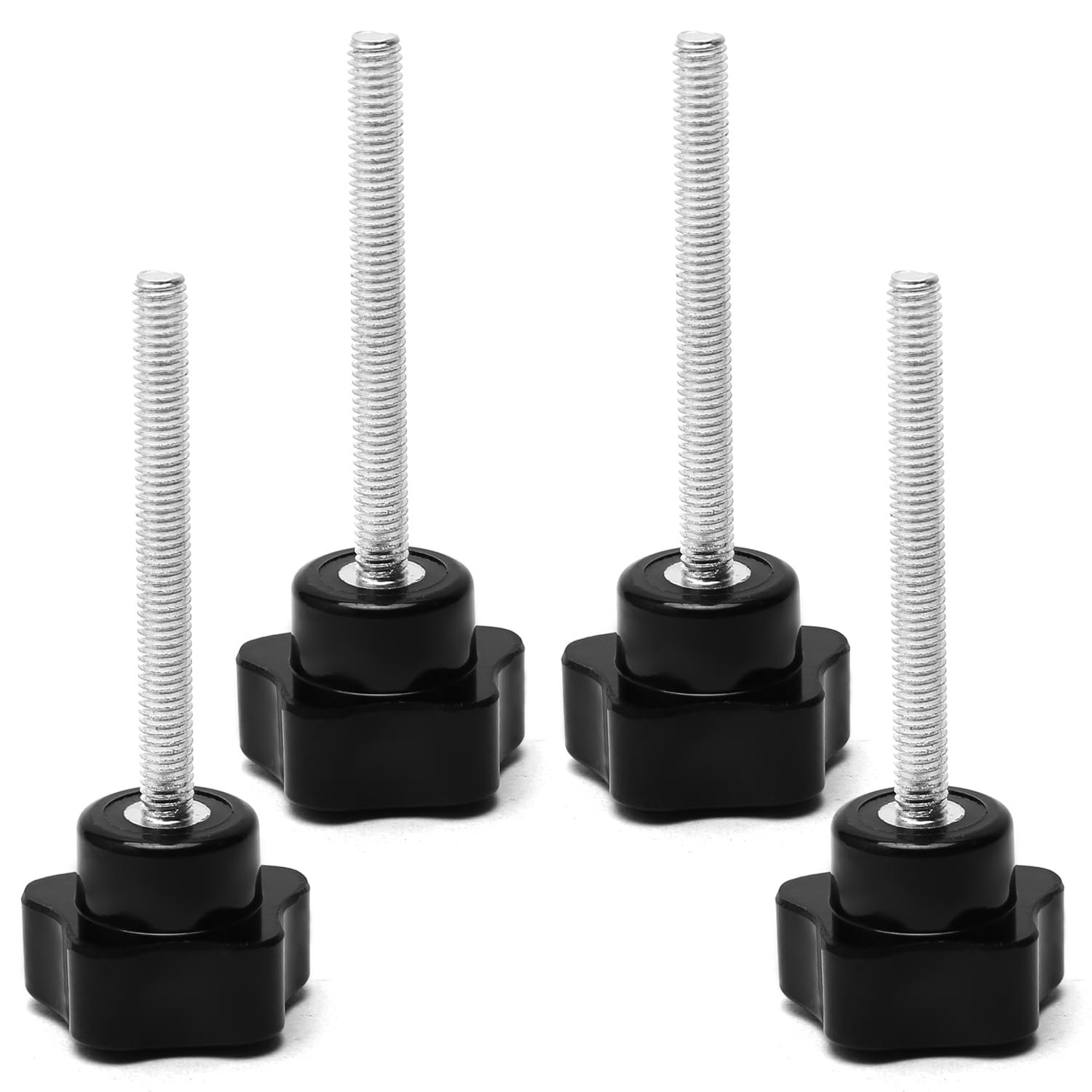 Othmro M6×60mm Male Thread Clamping Knobs Grip, 4pcs Thumb Screws Star Head Handle Knobs Tightening Screw Bakelite Knob