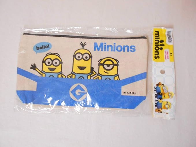 Amazon Co Jp ミニオン ミニオンズ 帆布 スクイエア ポーチ ペンポーチ ペンケース 化粧品入れ ホビー