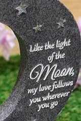 Widdop and Co Graveside Memorial Wind Chime Outdoor Moon Love Design TY138 view 4