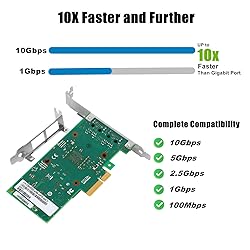 Vogzone 10Gb PCI-E NIC Network Card for Intel