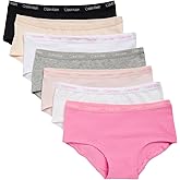 Calvin Klein Kids Girls' Modern Cotton Hipster Underwear 7-Pack