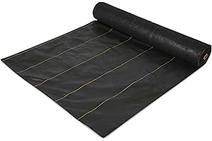 DeWitt Pro-5 Weed-Barrier Woven Landscape Fabric, 5 oz, Black, 5' x 250' - Heavy-Duty Growth Control, Water & Nutrient Permeable Ground Cover for Gardens, Pathways & Commercial Landscaping