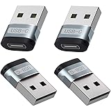 (4-Pack)USB C Female to USB A Male Adapter, TargetGo Type C to A Charger Cable Adapter, USB C Dongle for iPhone 13 12 Pro Max