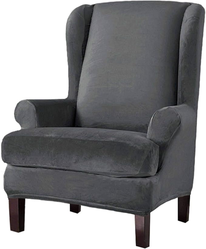 Amazon.de: Samt Ohrensessel Überzug Bezug, 2 Stück Elastische Stretch