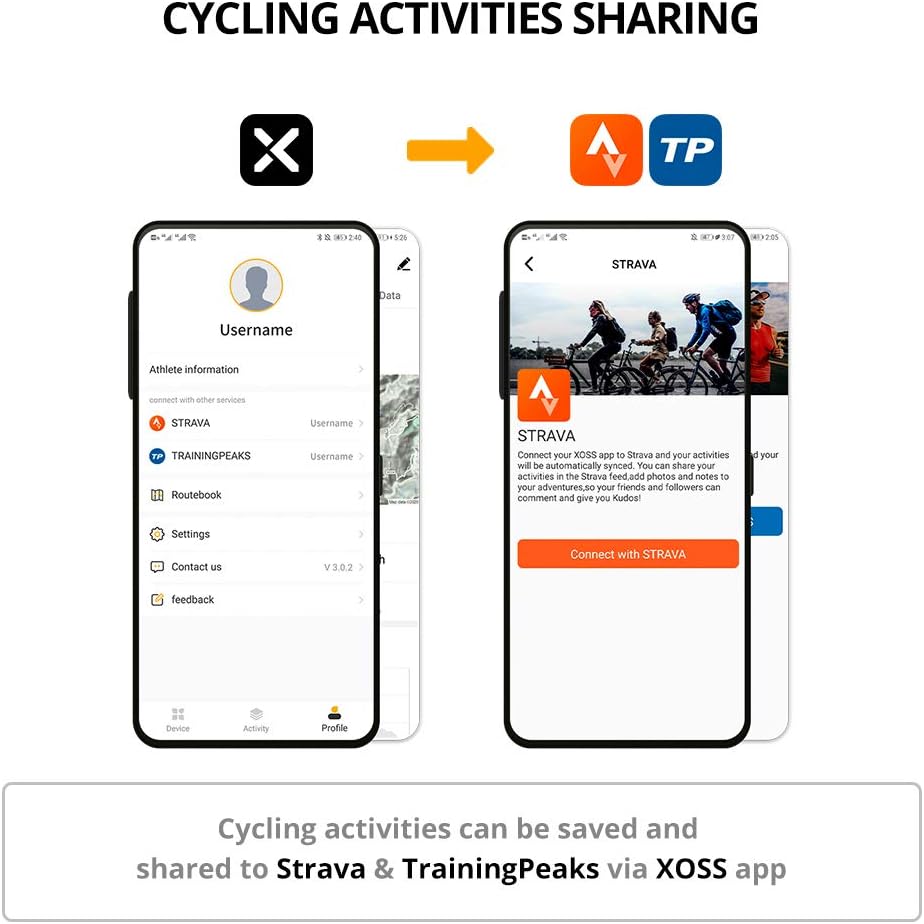 XOSS G+ GPS Bike Computer ANT+ with 2 Smart Cadence Sensor, Bluetooth Cycling Computer, Wireless Bicycle Speedometer Odometer, Waterproof MTB Tracker Fits All Bikes (Support Heart Rate Monitor) : Sports & Outdoors