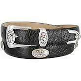 BS8642-FA0060-5_Genuine Full-Grain Cowhide Leather Designer Golf Dress Belt, 1-1/8"(30mm) Wide