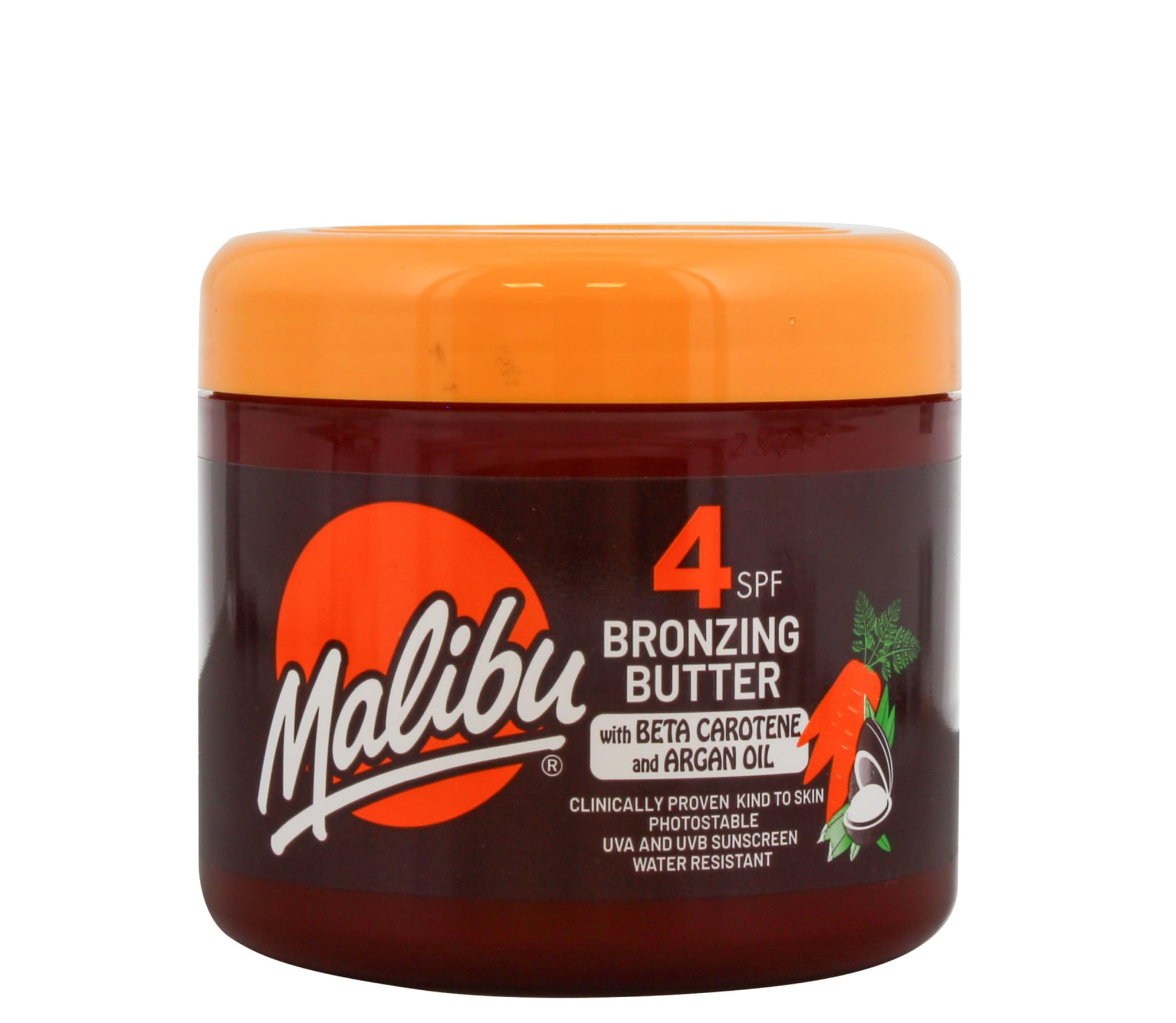 Malibu Sun SPF 8 Bronzing Tanning Body Butter with Beta Carotene and Coconut Oil, Water Resistant, Tropical Coconut Fragrance, 300ml