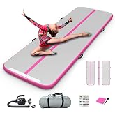 Inflatable Air Gymnastics Mat 10ft Training Mat 4 inches Thick Tumbling Track with Electric Pump for Gym/Home/Outdoor/Cheerleading/Yoga/Water