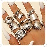 CSIYANJRY99 Chunky Gold Rings Set for Women Gold Stacking Knuckles Rings Set Accessorie Open Ring Boho Prom Costume Jewelry