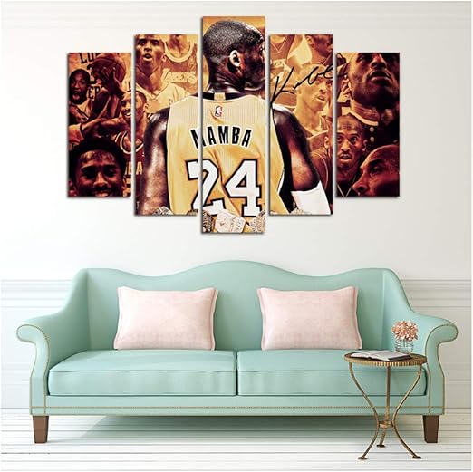 zhigang Kobe Bryant Canvas Sports Stars Baloncesto Decoración de la