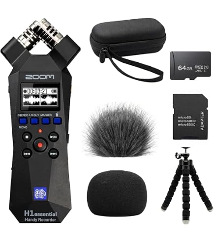 Amazon.com: Zoom H1essential Handy Recorder Bundle with Over-Ear