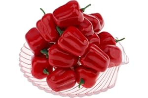 Woration 30pcs Simulation Artificial Mini Bell Pepper Lifelike Fake Hot Chili Foam Vegetable Props Craft Decoration Food Model Home Kitchen Cabinet Shop Ornament