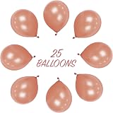 SHATCHI Rose Gold Balloons 25 Pack 12 Inch Thick Latex Biodegradable view 2