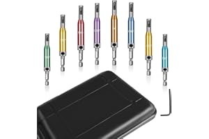 CCTSA Self Centering Drill Bit Set for Hinges, Center Drill Bits VIX Bit Set for Wood Woodworking Door Window Cabinet Hinge Total 10 PCS (Colorful)