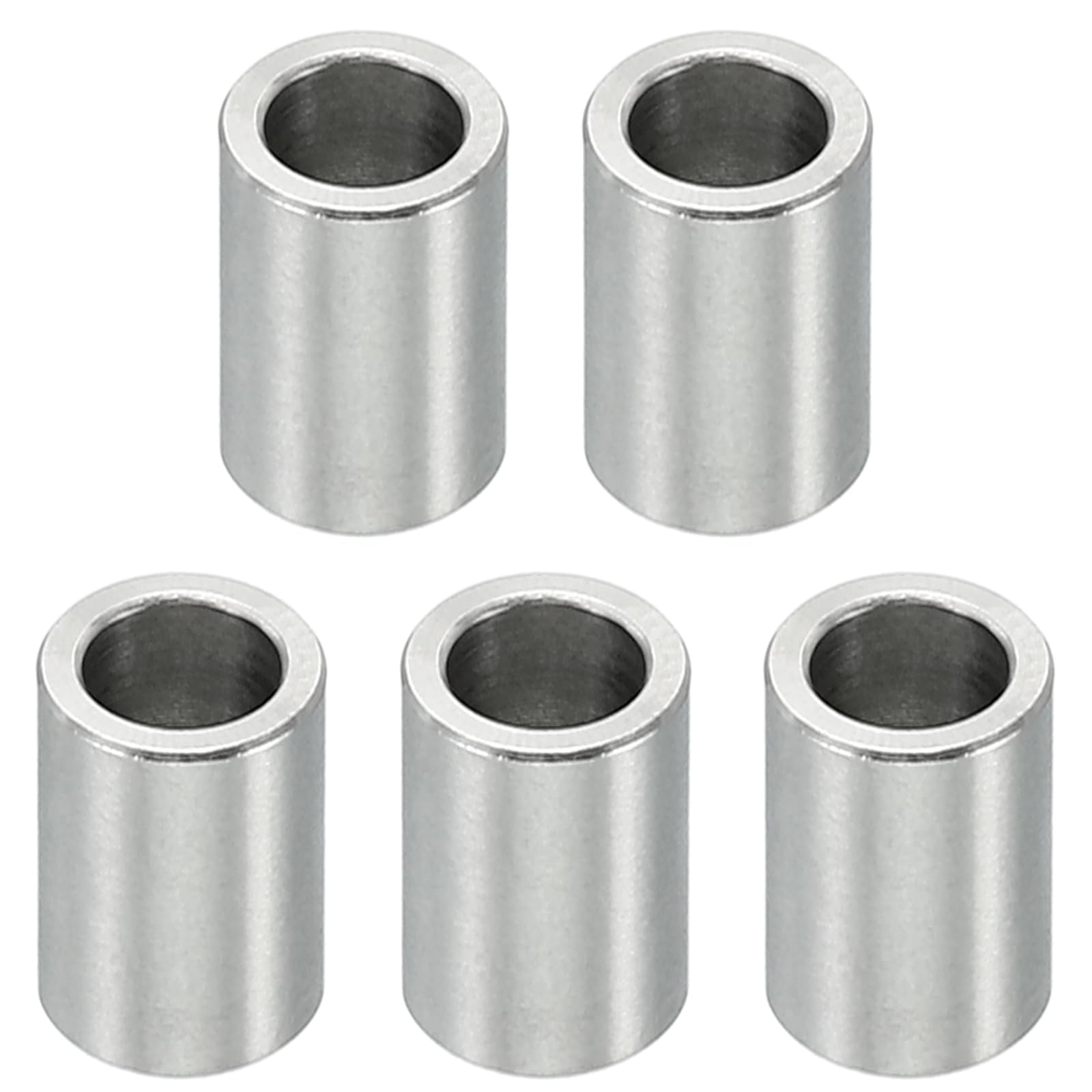 PATIKIL M4 Stainless Steel Spacers, 5 Pcs Metal Spacer Stainless Steel 4.1mm ID x 6mm OD X8mm L Stainless Steel Spacers Screw Standoff Round for 5/32inch or M4 Screw Bolts