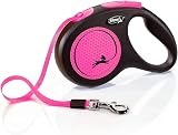 flexi Neon S Tape 5 m Black Neon Pink Retractable Dog Leash up to 15 kg view 4