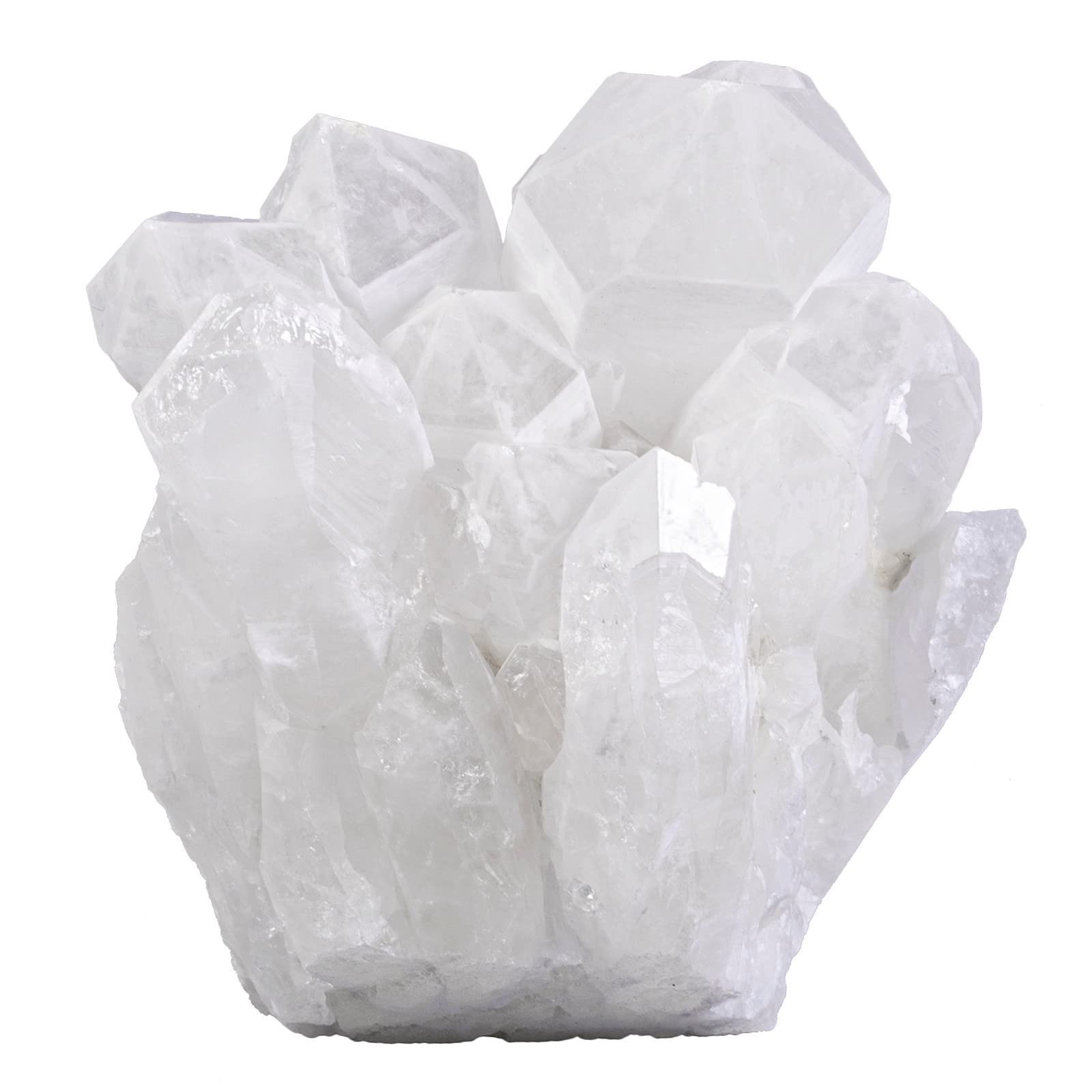 Nupuyai Natural Rock Quartz Raw Mineral Crystal Cluster Geode Specimen Stone, Energy Crystals Druzy for Reiki Healing Home Decor (156-210g)