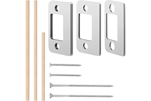QFWDFCTRENZ Door Strike Shim Plates, Standard Size Spacer Deadbolt Restorer Strike Plates 3 Different Thickness Stainless Steel Spacer Door Reinforcement Backplate Block The Access to Latch for Home Office