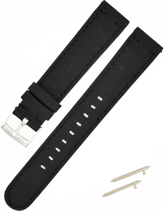 18mm Genuine Leather Black Watchband,C'est High Quality Sports Watch