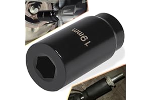 E-COWLBOY For Honda 19mm Heavy-Duty Harmonic Balancer Socket 77080 | 3X Torque Impact Tool for Compact Engines, 89mm OAL 1/2" Drive, 6-Point Alloy Steel Crank Bolt Remover