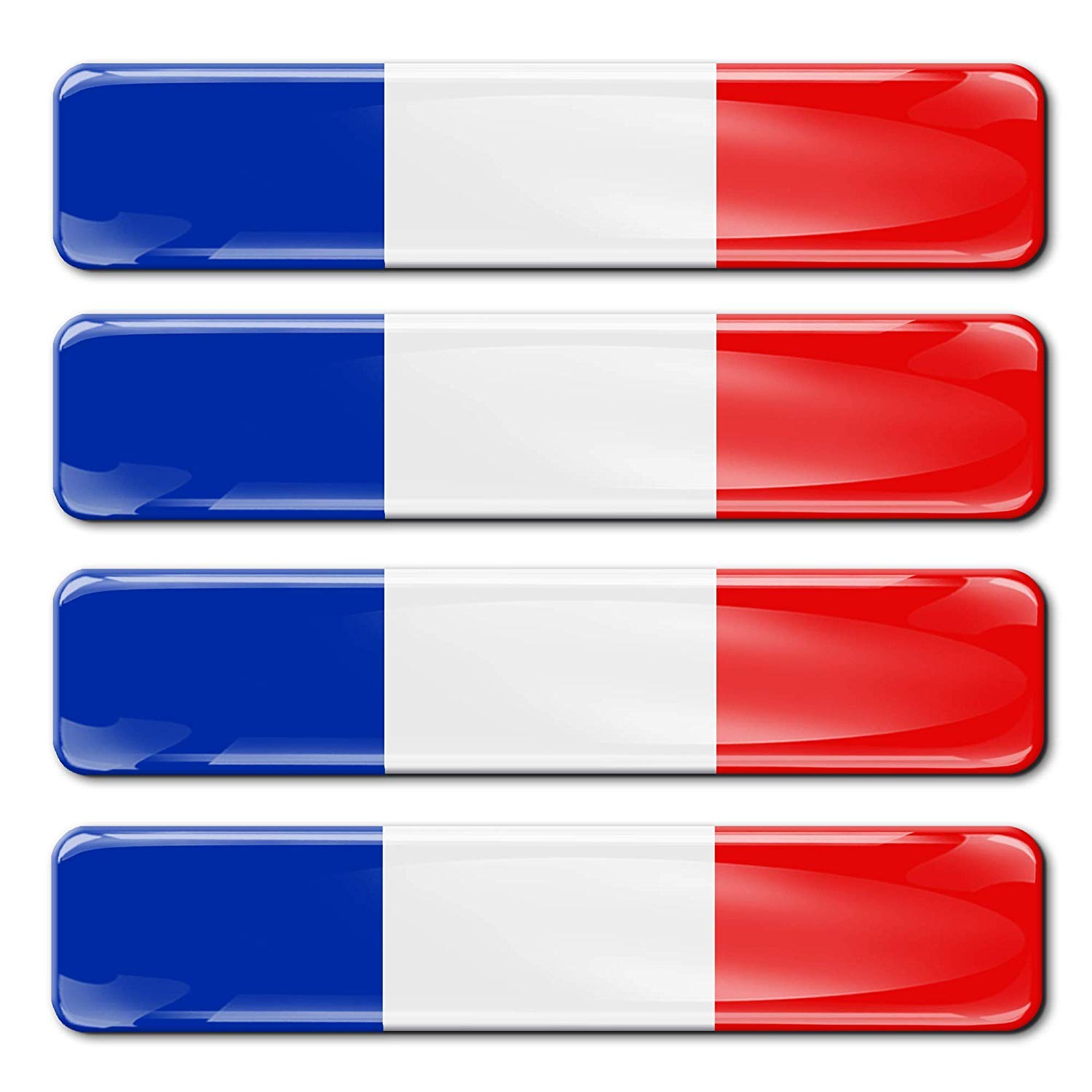 Biomar Labs 4 x 3D Domed Silicone Stickers Decals France National French Flag Car Motorcycle Helmet F 8/4-ka