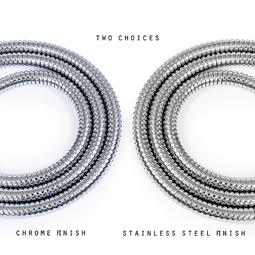 Shower Hose Replacement, 60-inch 304 Stainless Steel Hand Held Shower Hose With Brass Fitting (60-inch, Stainless Steel) - Thumbnail 5