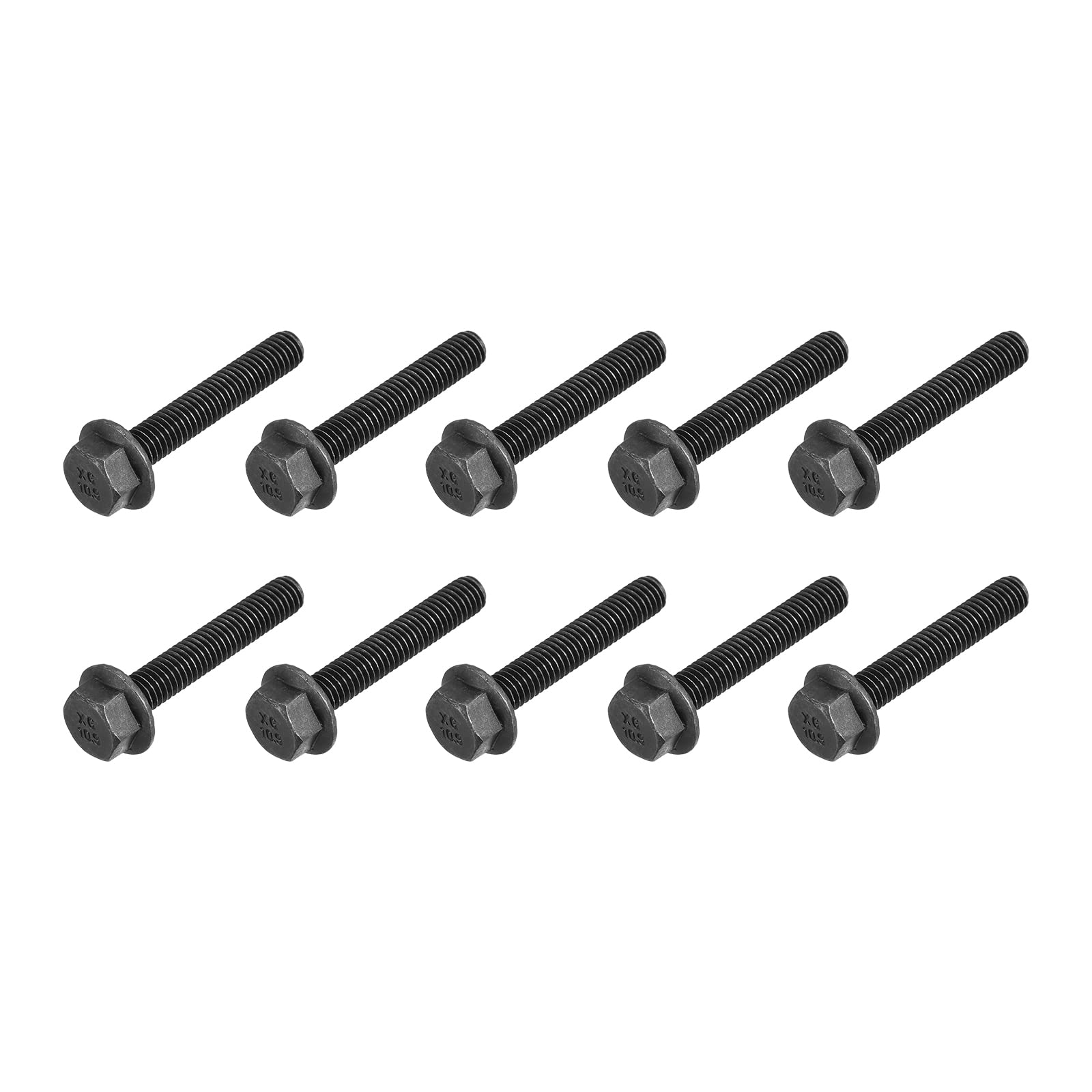 METALLIXITY Flanged Hex Head Bolts (M6x35mm) 30pcs, Hexagon Serrated Flange Bolt Fully Thread Screw - for House Construction Hardware Fasteners โ image 1