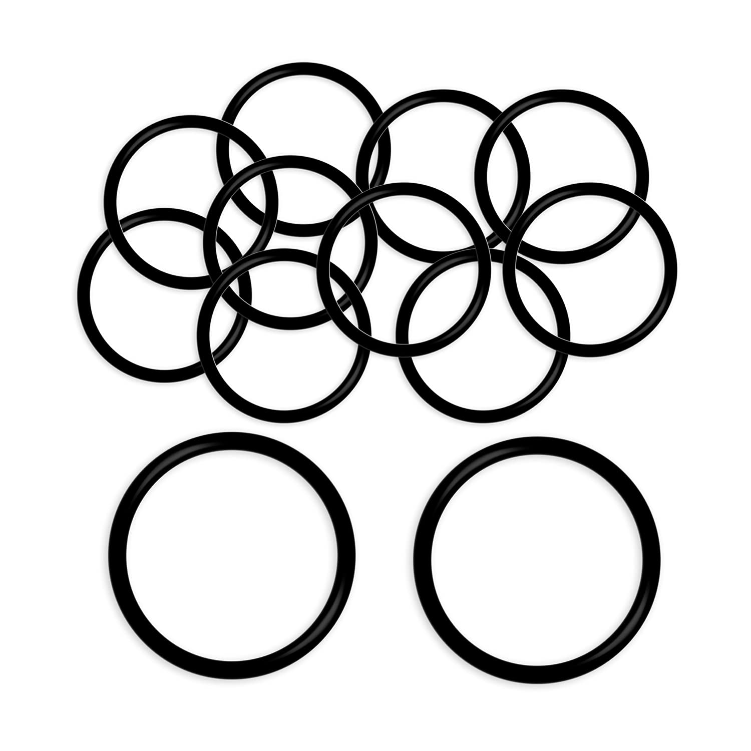 Othmro 10 Pcs Nitrile Rubber O-Rings, 100mm OD 90mm ID 5mm Width, Rubber Washers Metric Buna-N Sealing Gasket Rings, Black
