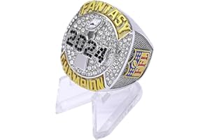 guancrown 2024 Fantasy Football Championship Trophy Ring Award Prize Sports Winner FFL Champion Ring