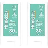 Thinksport Kids SPF 30 Mineral Sunscreen Stick, 0.64 Oz, Safe, Natural, Water Resistant Reef Safe Sunscreen for Children, Bro