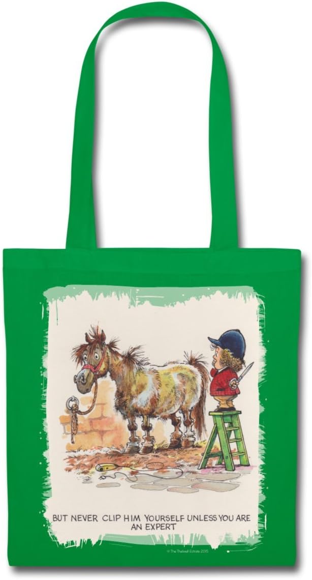 Spreadshirt Thelwell Grooming Haircut Tote Bag, kelly green