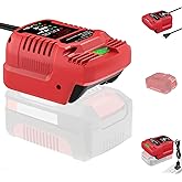 Fast Charger for Bauer 20 Volt Battery Charger Replacement, for Bauer 20 Volt Max 1702C-Bseries Power Tools Battery