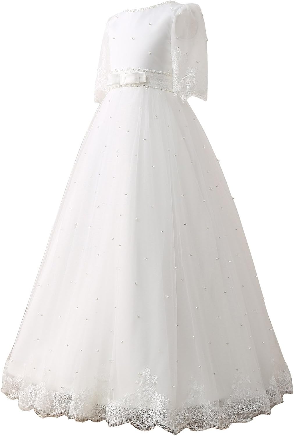 white flower girl dresses amazon