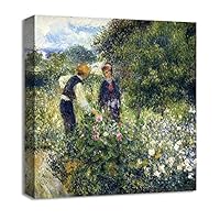 Canvas Wall Art Vase of Flowers by Pierre-Auguste Renoir Canvas Prints Home Artwork Decoration for Living Room,Bedroom - 12x12 inches
