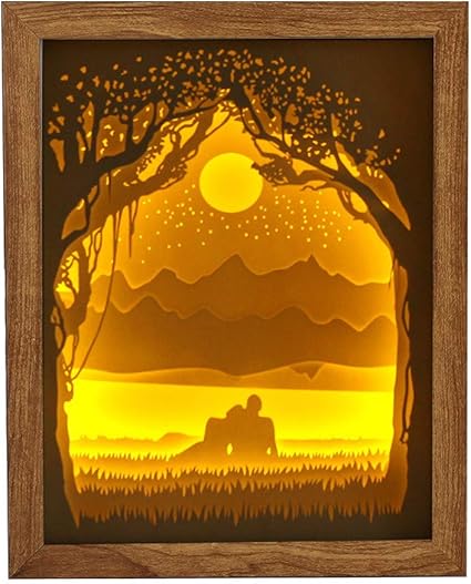 Amazon Com Kuerqi Papercut Light Boxes Night Lights Paper Sculptures Night Lamp Usb Light Of Creative Shadow Paintings 3d Paper Carving Lamp For Anniversary Wedding Valentines Day Gift Ideas Home Decor Musical Instruments paper sculptures night lamp usb