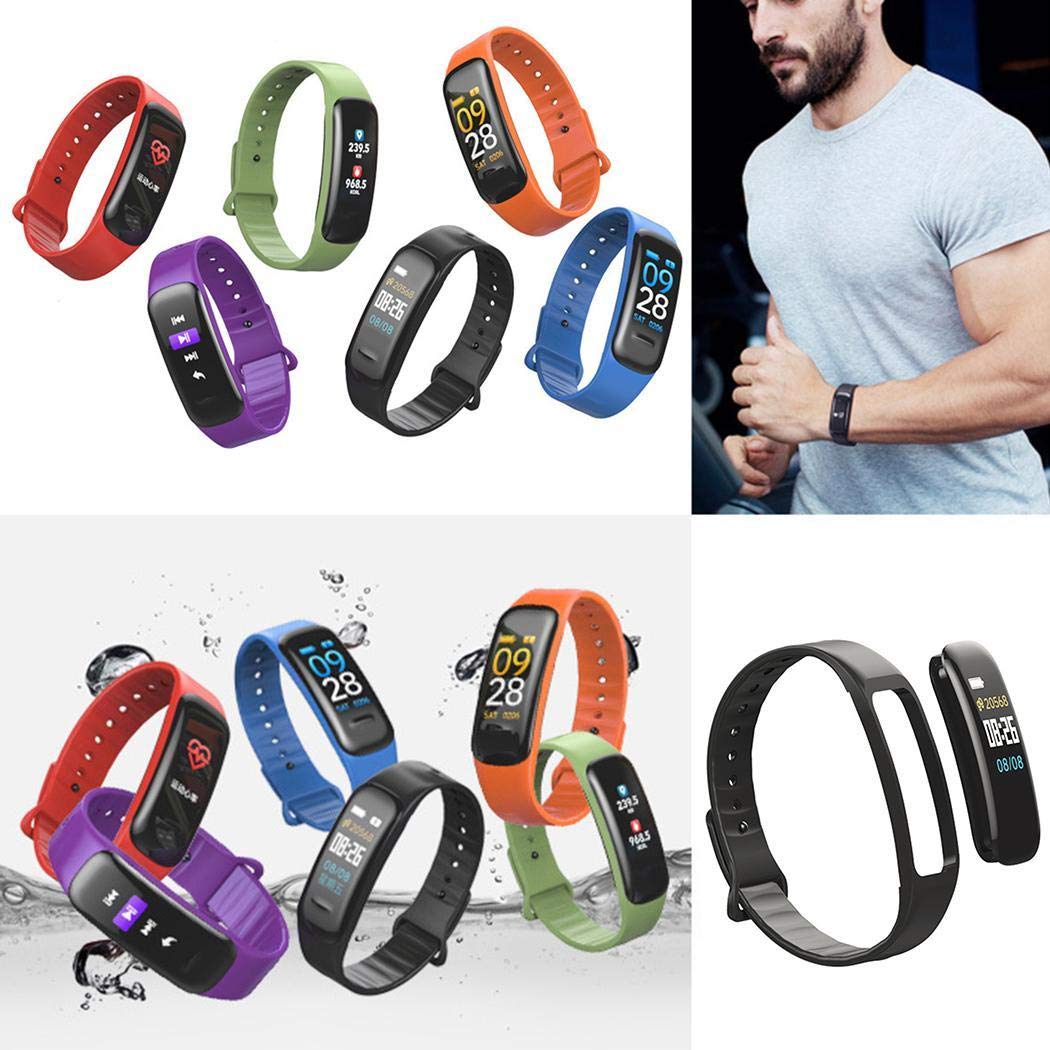 Zimrio Bracelet Bluetooth C1 Pression artérielle Fréquence Cardiaque Etanche Bluetooth Sport Montres connectées