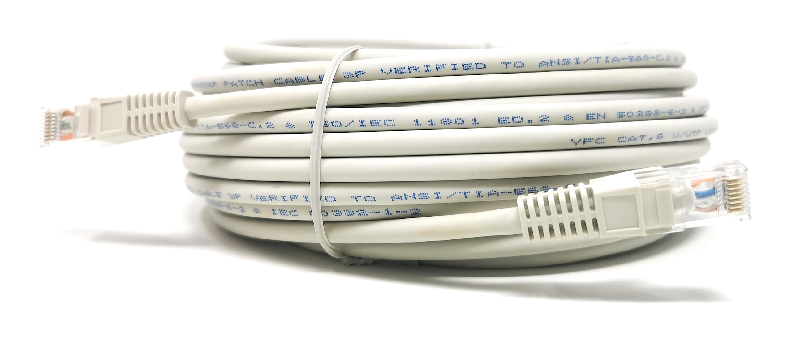 Cat6 RJ45 (UTP) Connector Ethernet Cable, LSZH Snagless Patch 24AWG Bare Copper Cores Lead for Internet, Data Transfer, Router, Modem, CCTV, Smart TV, PC, Laptop (25m, Grey)