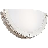 CLOUDY BAY 12-inch CRI90+15W 3000K/4000K/5000K Color Temperature Adjustable Dimmable LED Wall Sconce, ETL Listed LED Half Moo