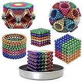 Ixir 5MM Magnetic Ball Set for Office Stress Relief Desk Sculpture Toy Perfect for Crafts, Jewelry and Education Magnetized Fidget Cube Provides Relief for Anxiety, ADHD, Autism, Boredom Mixed