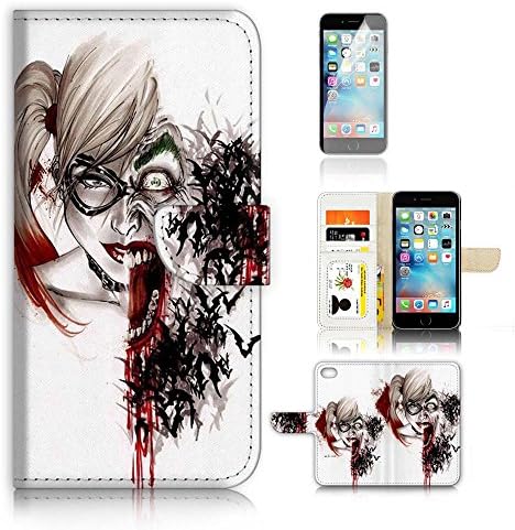 iPhone 7 Plus (5.5') Flip Case Wallet Cover with Screen Protector - US B30034 - Harley Quinn Super Hero B30034