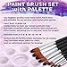 SALE! The Best Artist Paint Brushes - 8 Filbert Brushes PLUS Four Mini Palettes for Acrylics, Oil & Face Painting and Watercolors by Artists Specialty Shop