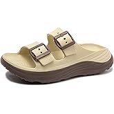 FUNKYMONKEY Women's Arch Support Sandals for Plantar Fasciitis–Lightweight EVA Cushioned Slides with Dual Adjustable Straps, Non-Slip Sole & Ergonomic Footbed for All-Day Comfort